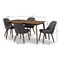 Baxton Studio Cody Dark Grey Upholstered Walnut Finished Wood 5-Piece Dining Set 144-7942-7946 - alternate 6